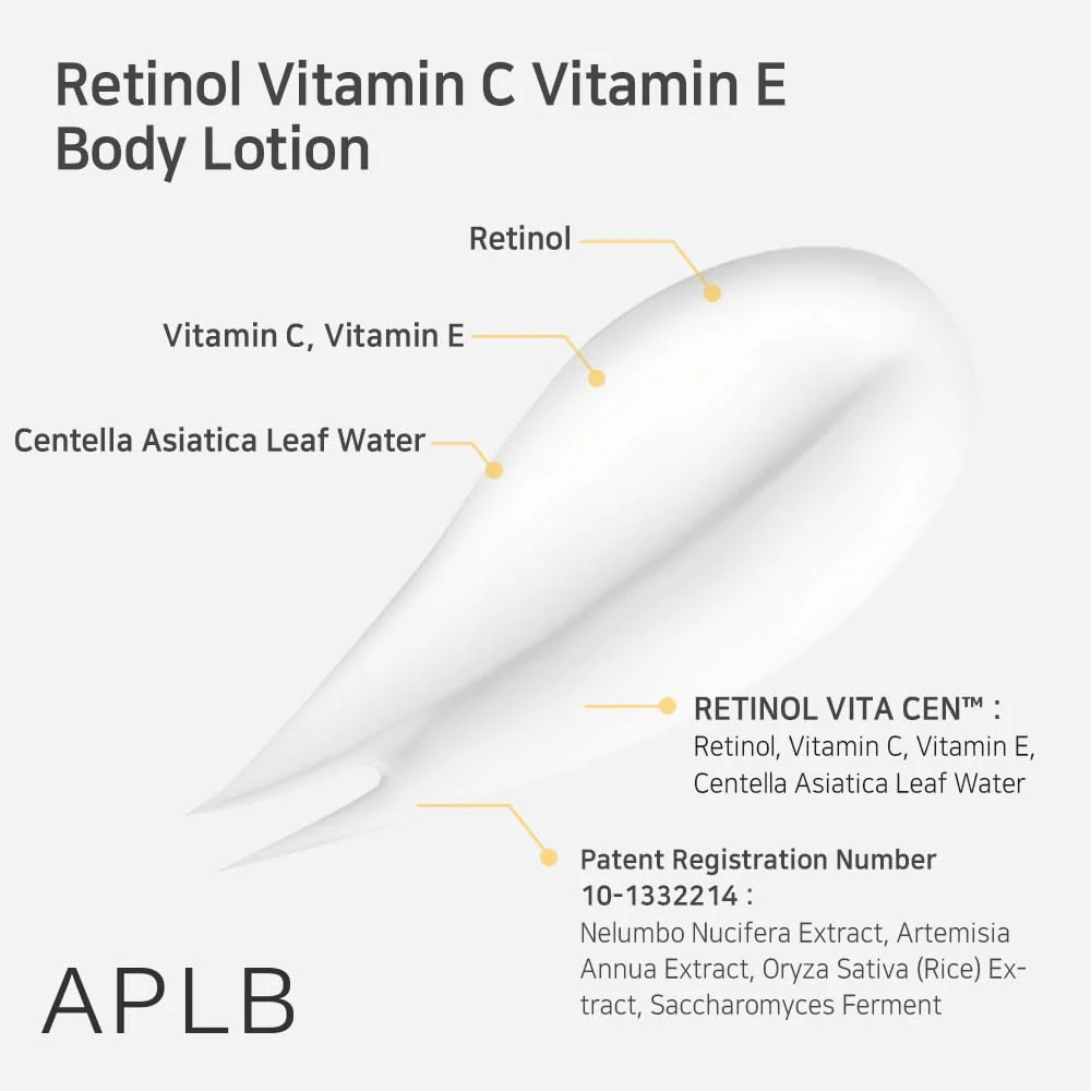 Retinol Vitamin C Vitamin E Body Lotion 300ml - Image 3